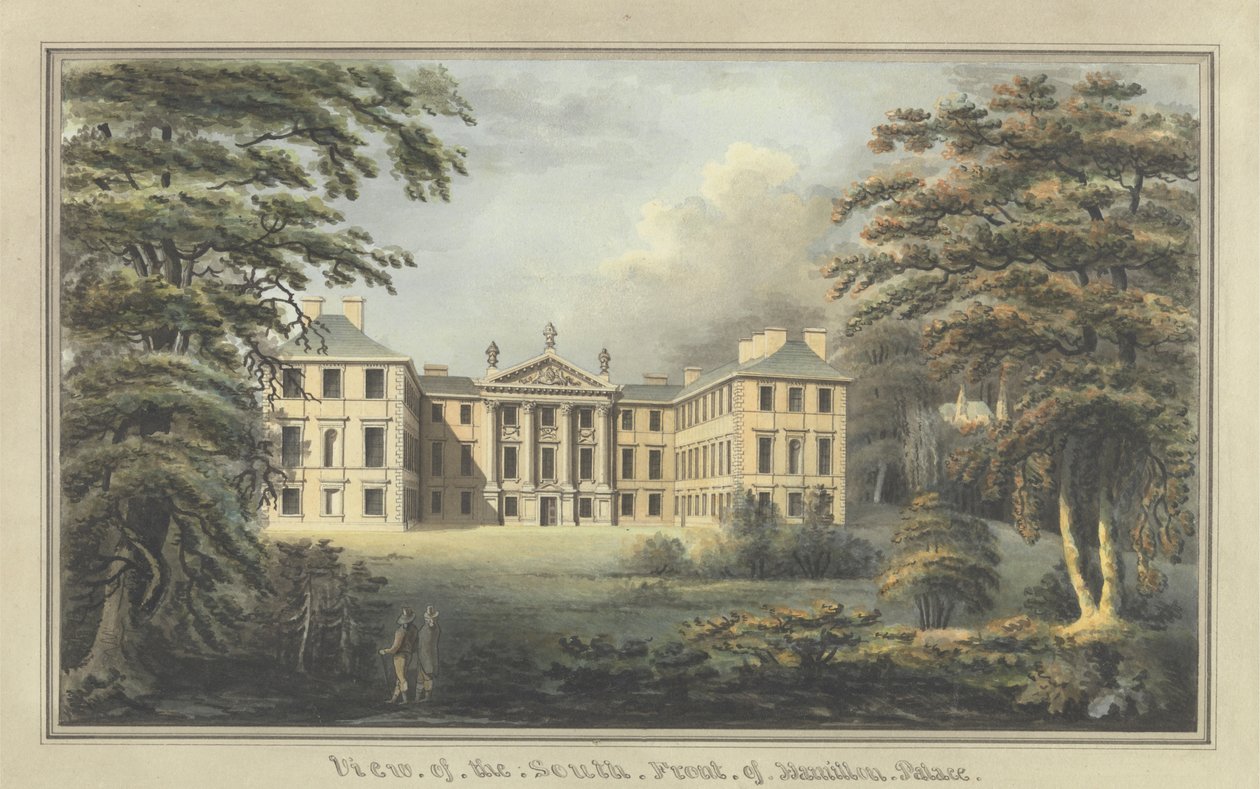 Ansicht der Südfront des Hamilton Palace von Unknown artist