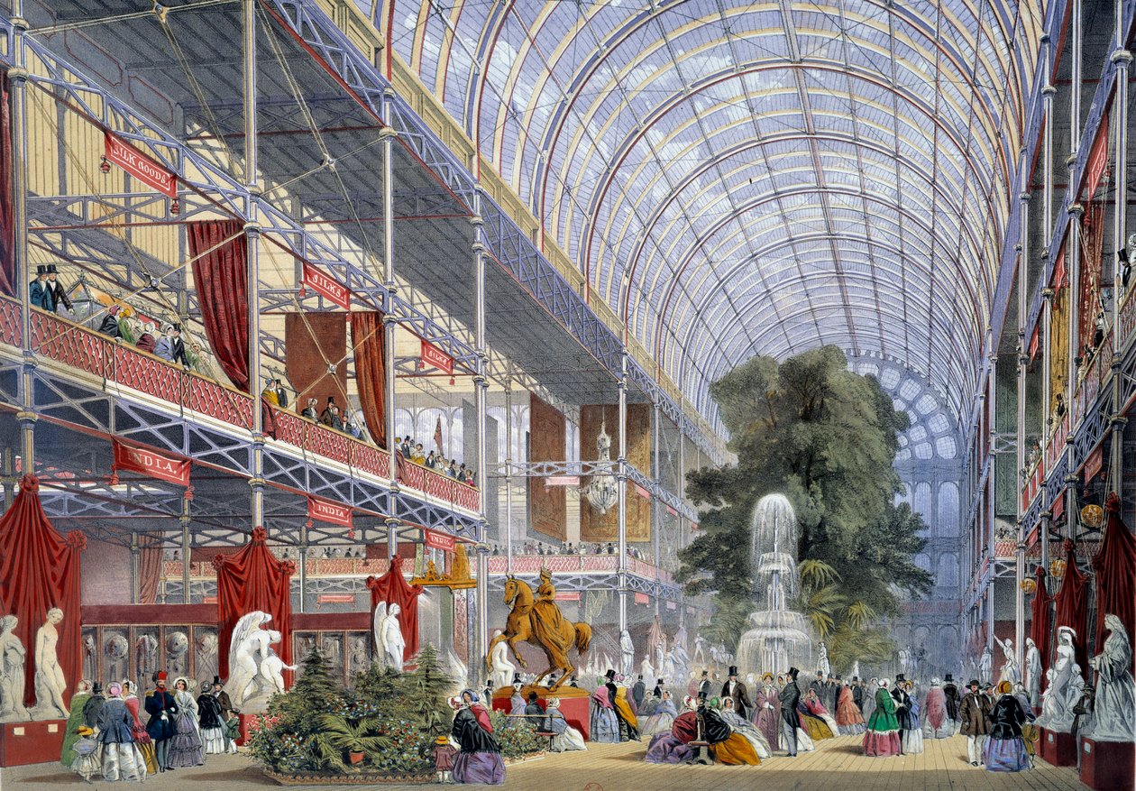Ansicht der Weltausstellung im Crystal Palace, erbaut von Joseph Paxton für die Veranstaltung im Jahr 1851 in London von Unknown artist