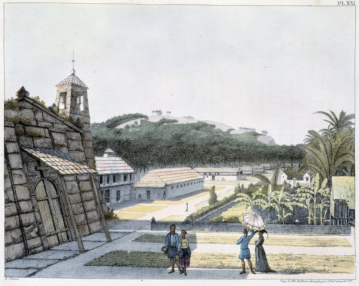 Ansicht der Stadt Agana, Archipel der Marianen von Unknown artist