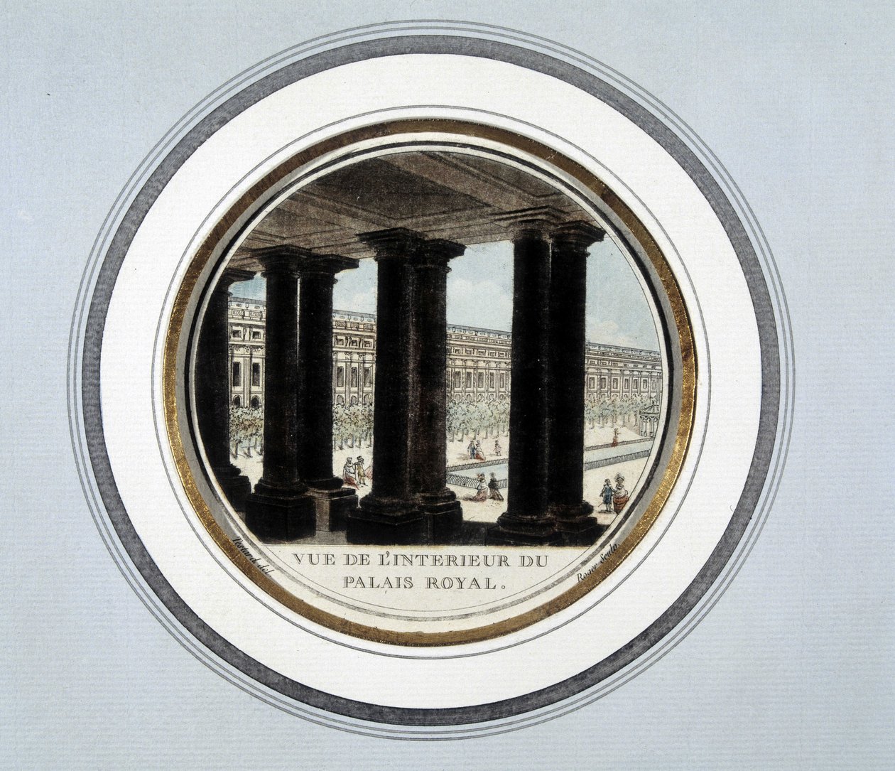 Ansicht des Inneren des Königspalastes - Gravur von Unknown artist
