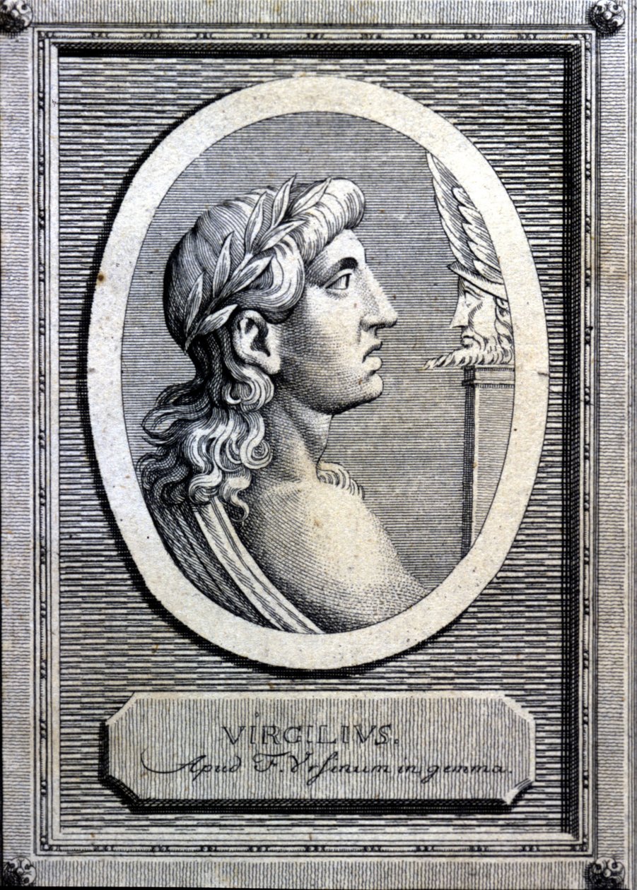 Virgil (70 - 19 v. Chr.), lateinischer Dichter. Gravur aus dem 18. Jahrhundert. von Unknown artist