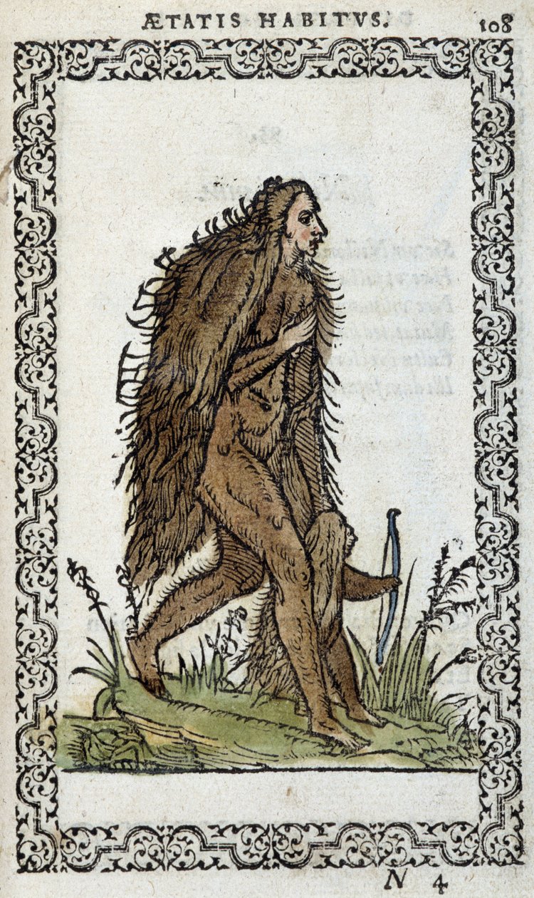 Wilde Frau und ihr Kind - in „Habits et effigies“ von Jean Sluperius von Unknown artist