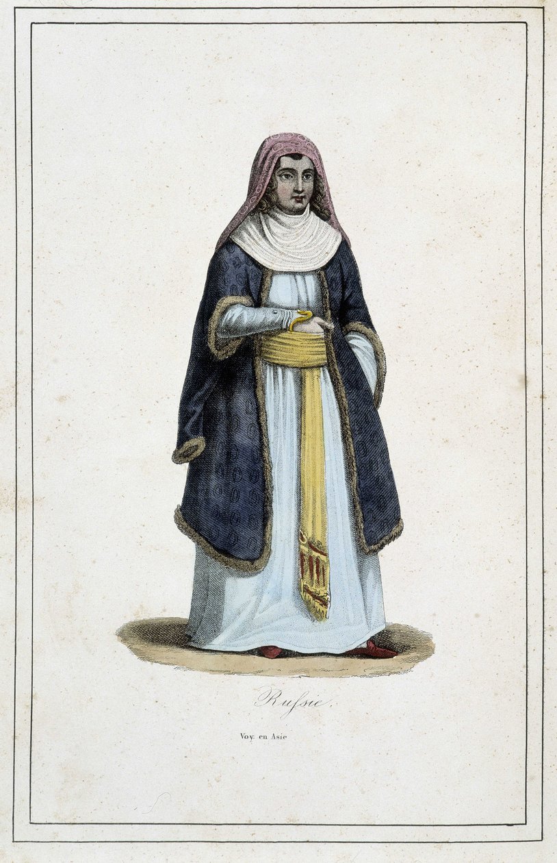 Frau aus Russland - in „Die verschiedenen Völker der Erde“ von Pater Paul Jonhanneaud, Librairie des Bons livres von Unknown artist