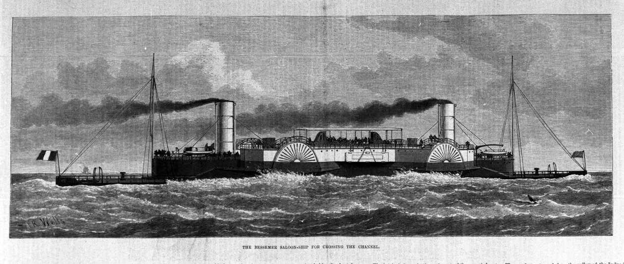 Boot gegen Seekrankheit, entworfen von Henry Bessemer (1813-1898). von Unknown artist