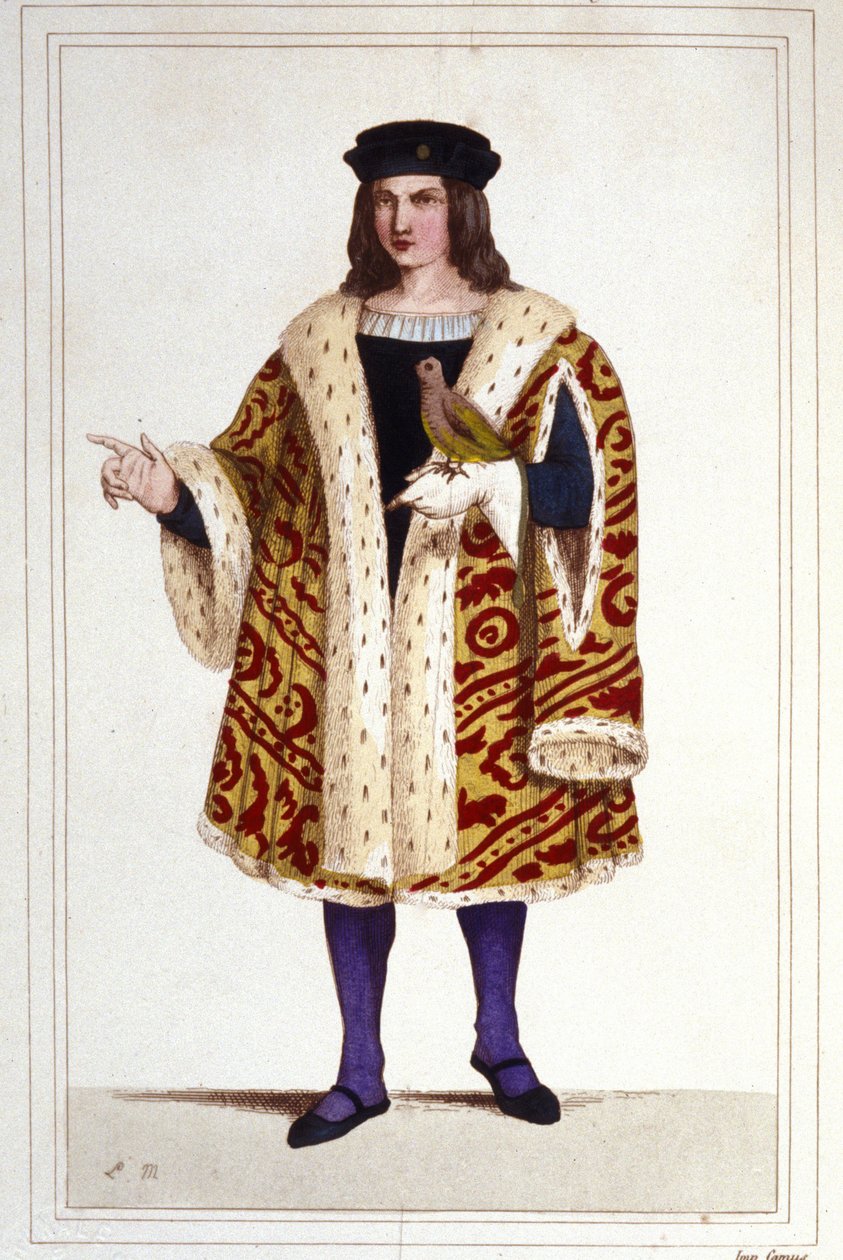 Porträt von Guillaume de Montmorency (ca. 1453 - 1531) Gravur von 1830. von Unknown artist