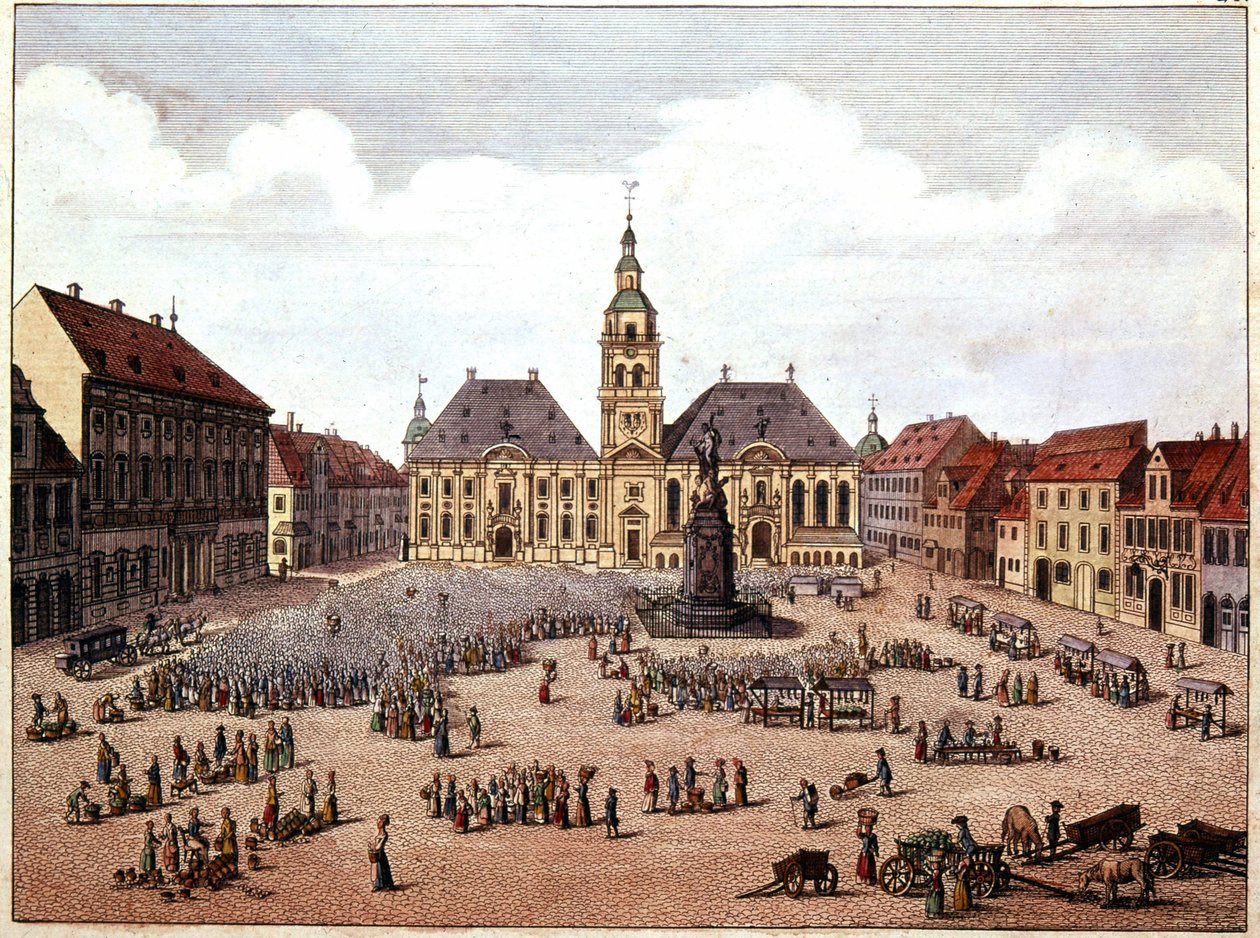 Der öffentliche Platz der Stadt Mannheim (Deutschland) von Unknown artist
