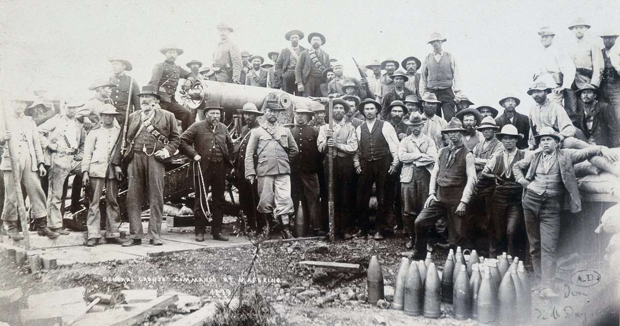 Buren gruppiert um eine Kanone während des Transvaal-Krieges von Unknown photographer