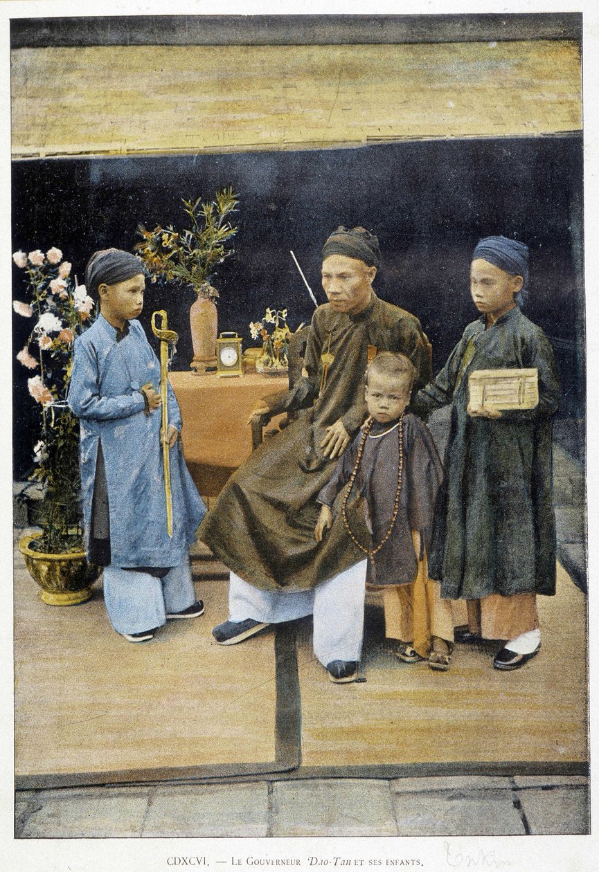 Gouverneur Dao Tan und seine Kinder, ca. 1895, „Rund um die Welt“, Ende ...