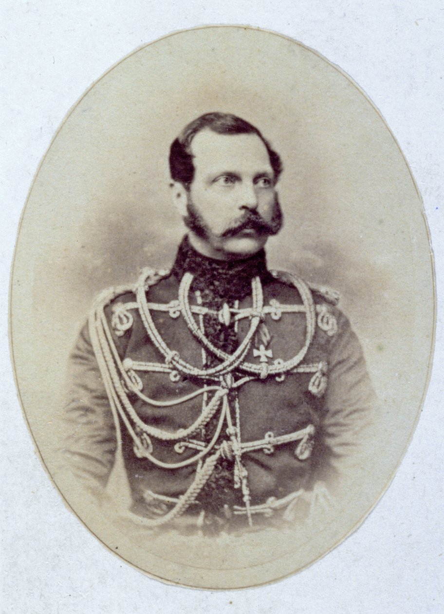 Halbporträt des russischen Zaren Alexander II. von Unknown photographer
