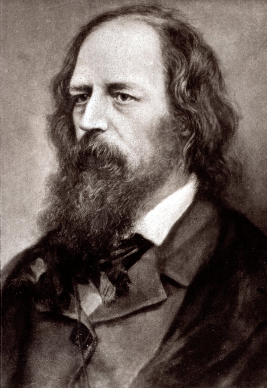 Halbporträt des berühmten englischen Dichters Alfred Tennyson von Unknown photographer