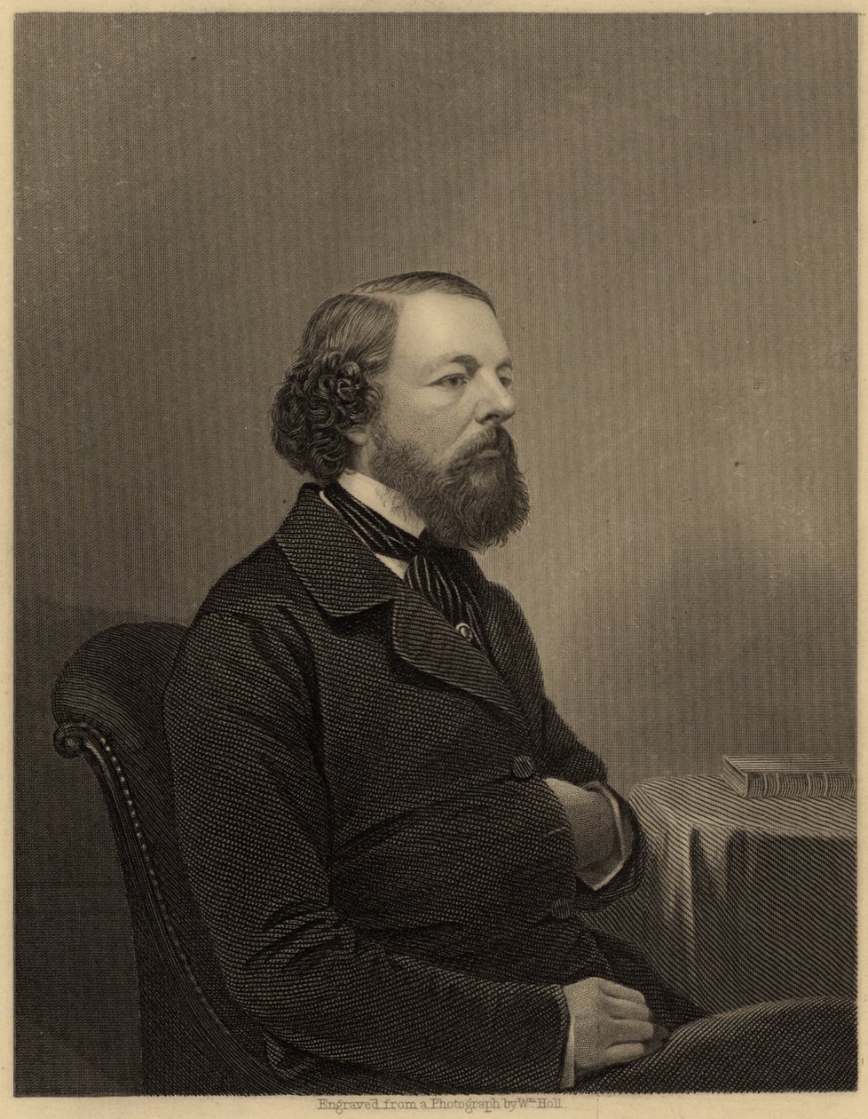 James Sheridan Muspratt (1821-1871), Gründer des Liverpool College of Chemistry (1848) und Autor von "Chemistry" (1860), ca. 1860 (Stich) von Unknown photographer
