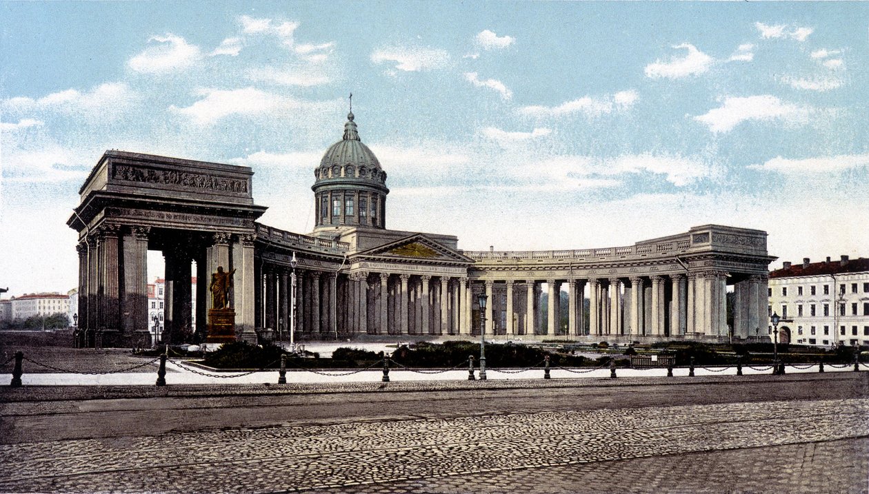 Kasaner Kathedrale in St. Petersburg. Fotografie aus dem späten 19. Jahrhundert. von Unknown photographer