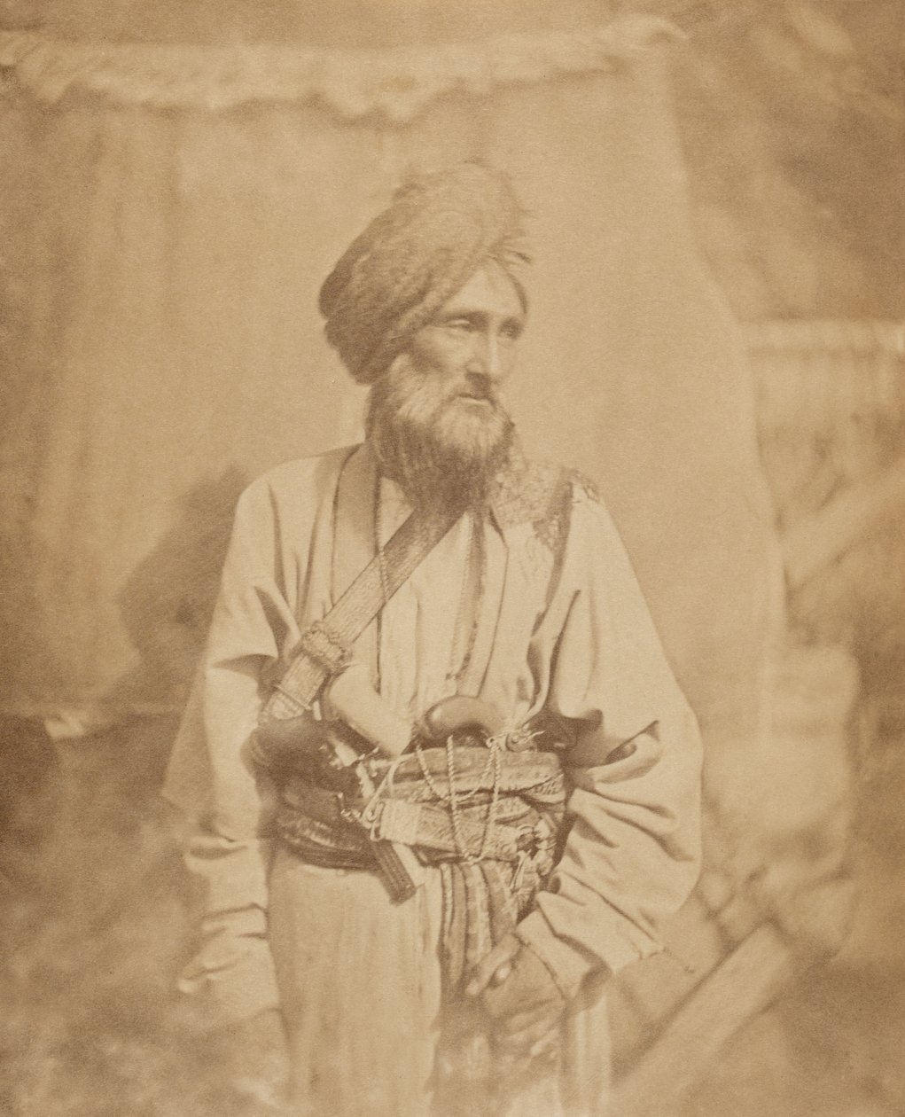 Pathan-Offizier der Punjab Irregular Cavalry, um 1860 von Unknown photographer