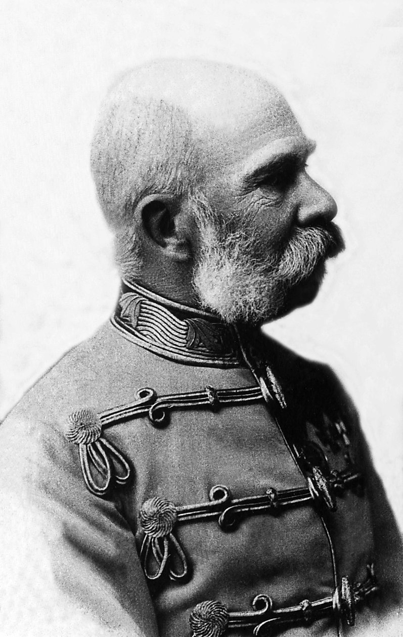 Porträt von Franz Joseph I. von Österreich (1830-1916), Kaiser von Österreich von 1848 bis 1916, König von Böhmen und König von Ungarn von 1867 bis 1916. von Unknown photographer