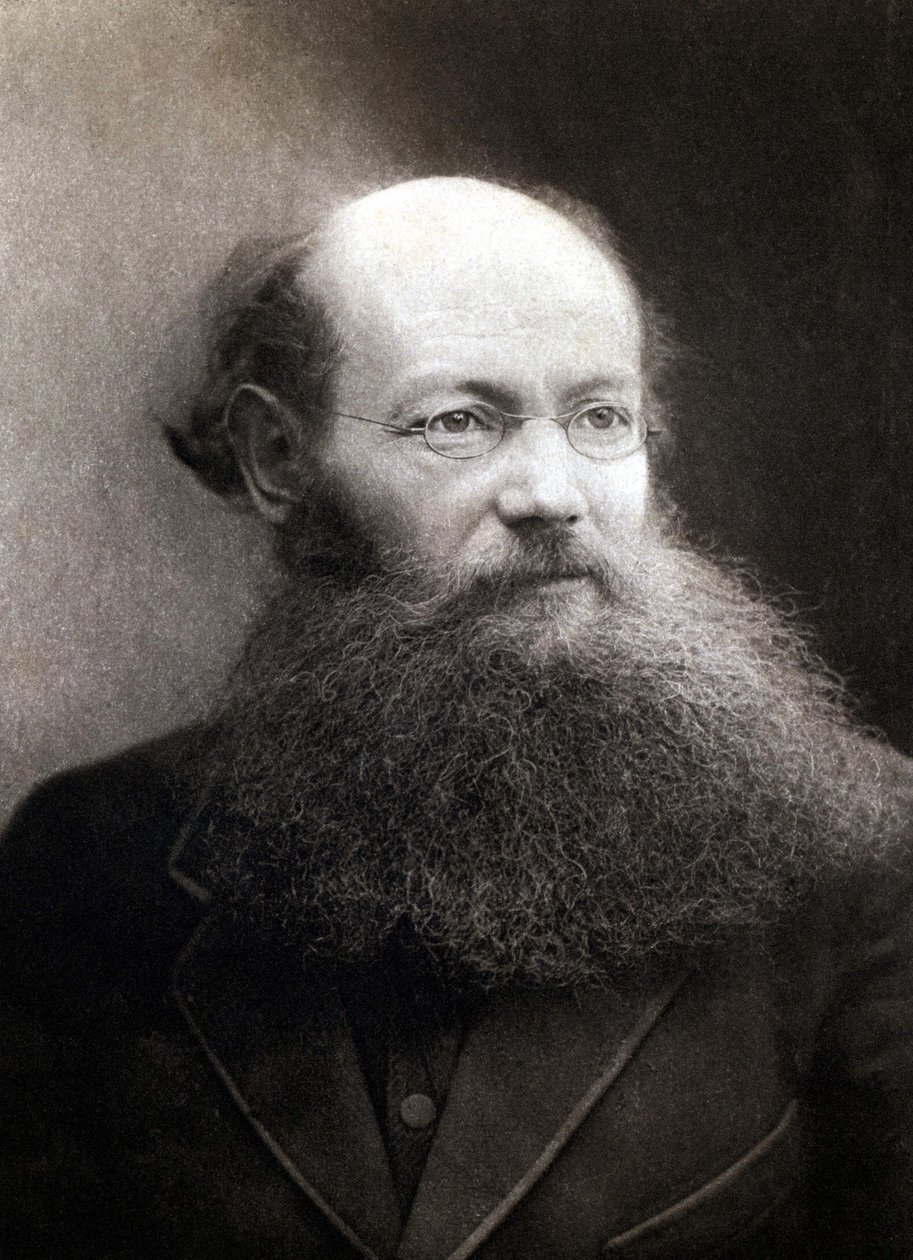 Porträt von Fürst Peter Alexejewitsch Kropotkin (1842-1921), russischer Revolutionär und Anarchist. von Unknown photographer