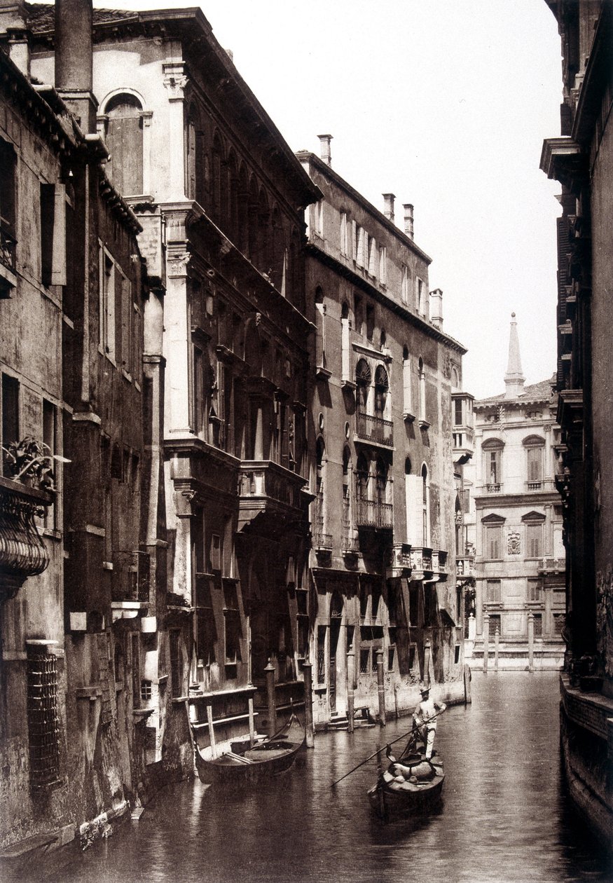Der Grimani-Kanal in Venedig - Fotografie, Ende des 19. Jahrhunderts von Unknown photographer