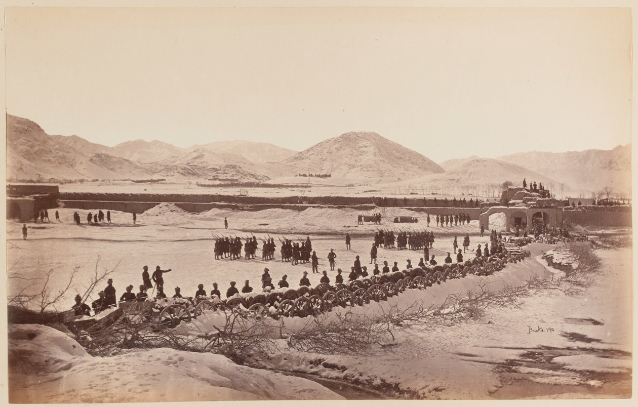 Das Laager und Abattis, Sherpur Cantonment, Dezember 1879 von Unknown photographer