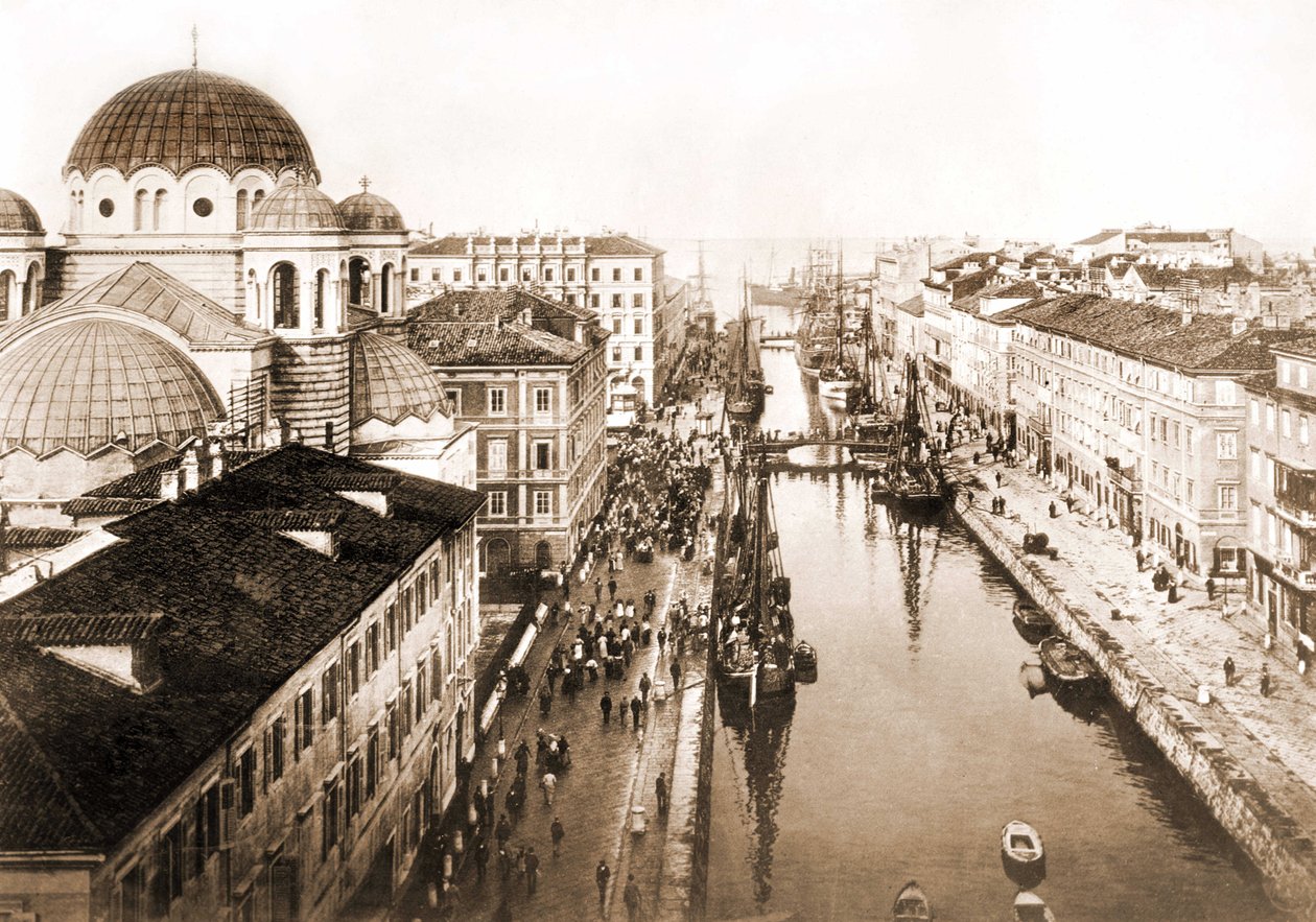 Ansicht der Stadt Triest Ende des 19. Jahrhunderts von Unknown photographer
