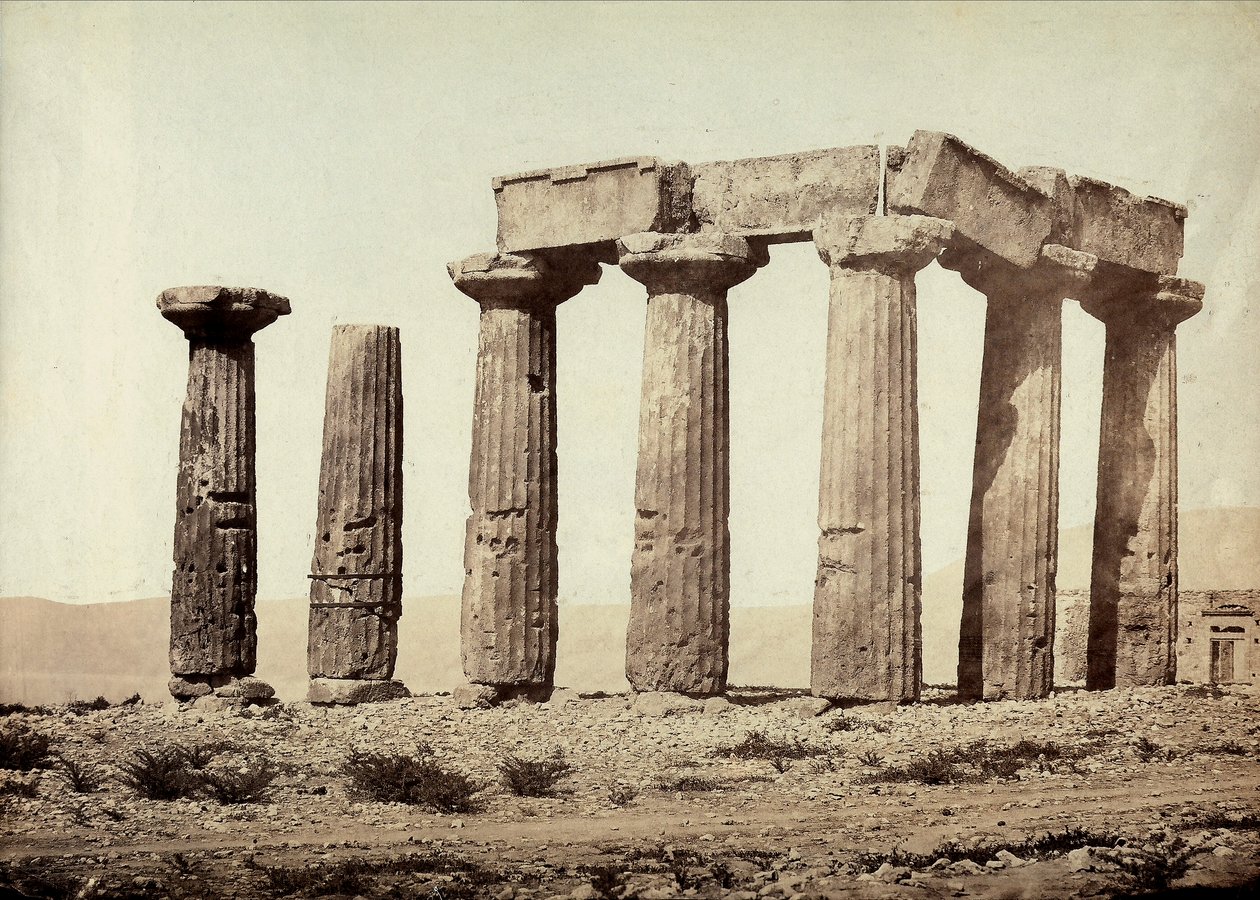 Ansicht der Ruinen eines griechischen Tempels von Unknown photographer