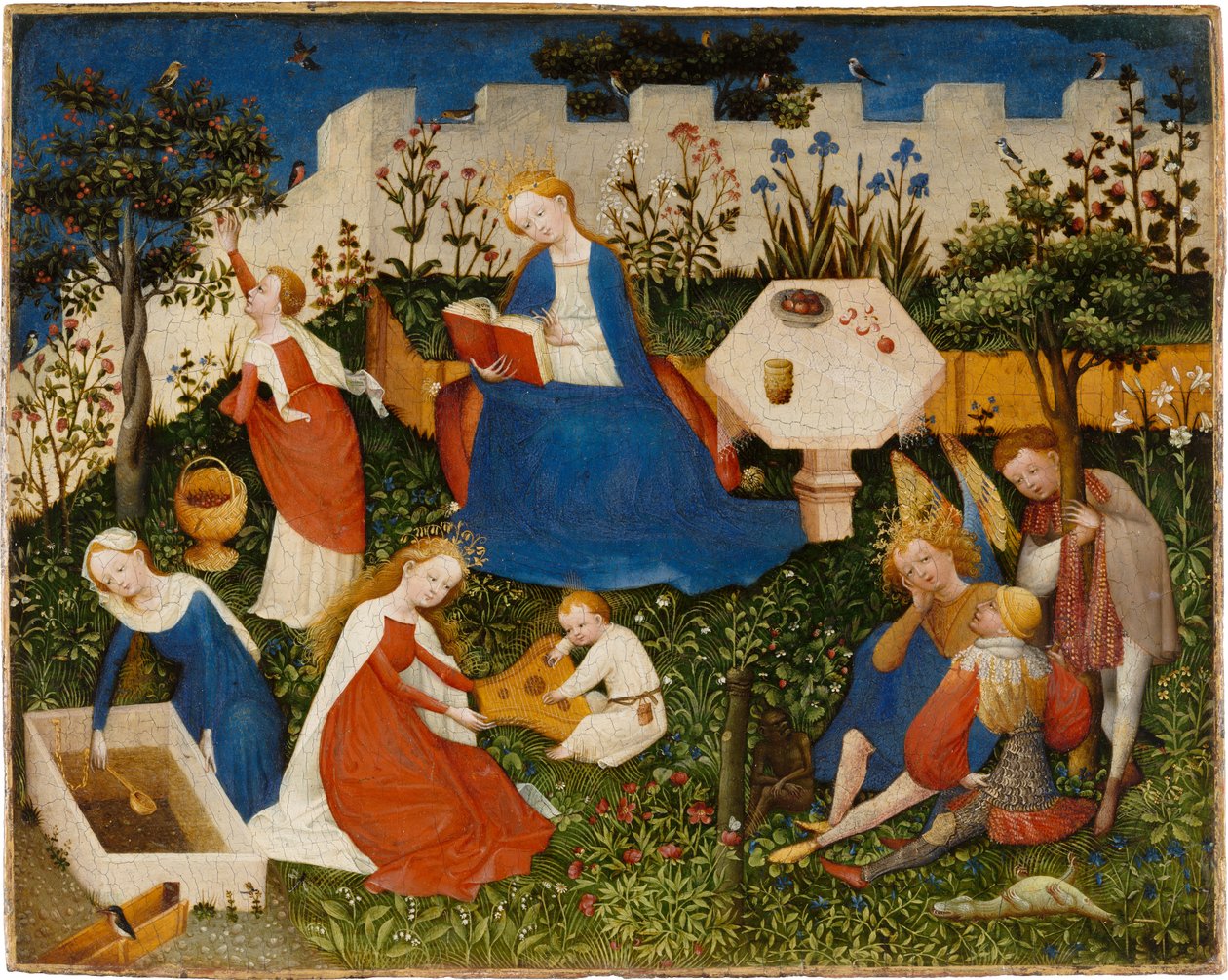 Der kleine Garten des Paradieses, ca. 1410-1420 von Upper Rheinish Master