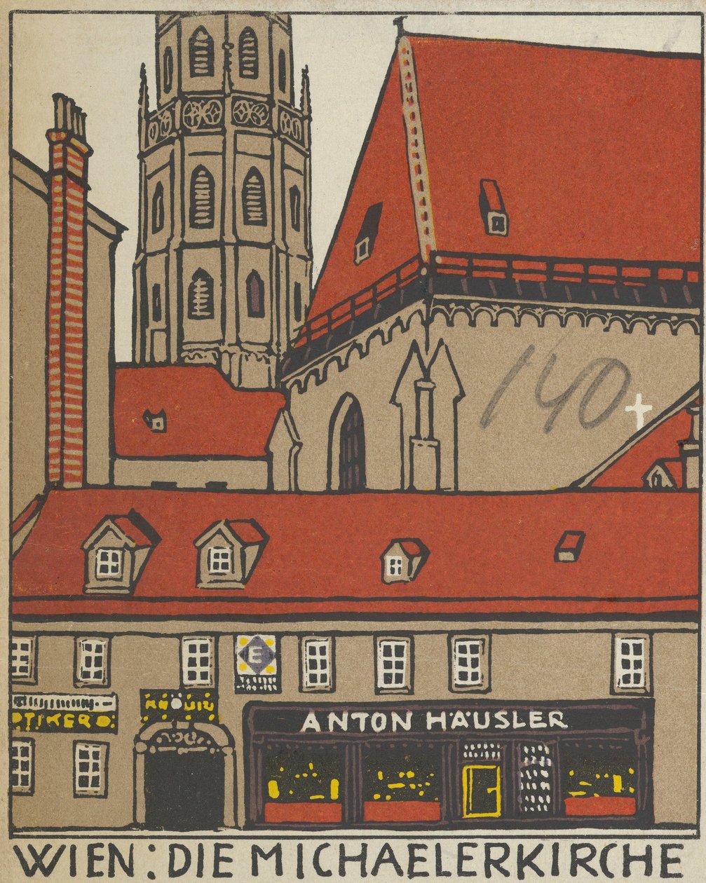 Wien: Michaelerkirche, 1908 von Urban Janke