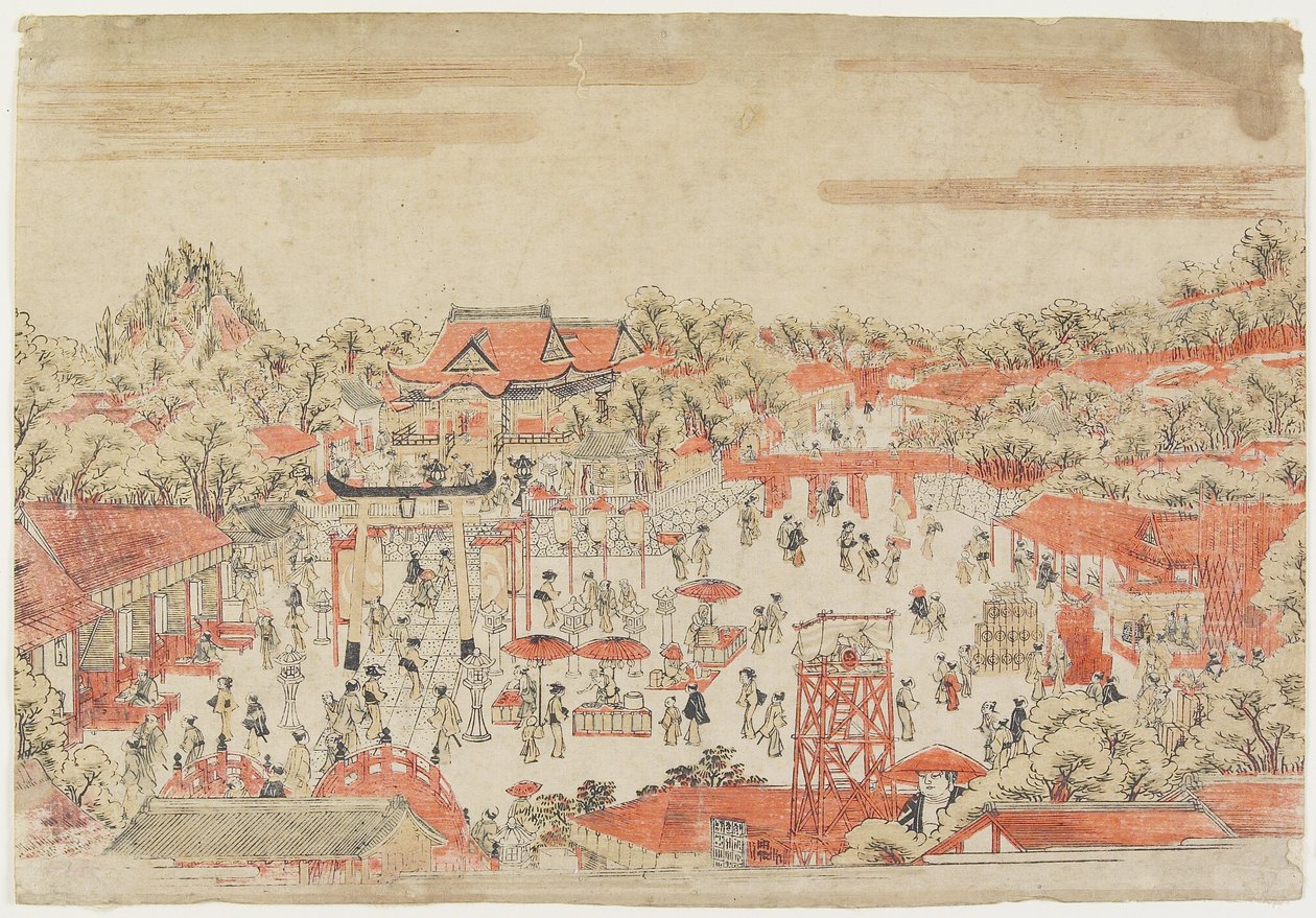 (Szene auf einem Schreinplatz), ca. 1764-1782 von Utagawa Toyoharu