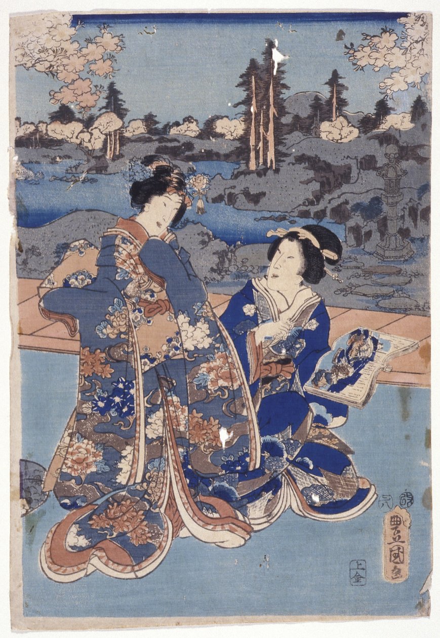 Ein Edo-Vergleich von Murasakis Figuren (Edo Murasaki Sugata Kurabe) von Utagawa (1786 1865) Kunisada