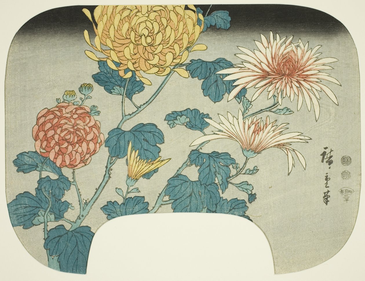 Chrysanthemen von Utagawa Hiroshige