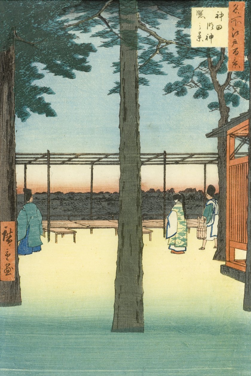Morgendämmerung am Kanda Myōjin-Schrein von Utagawa Hiroshige