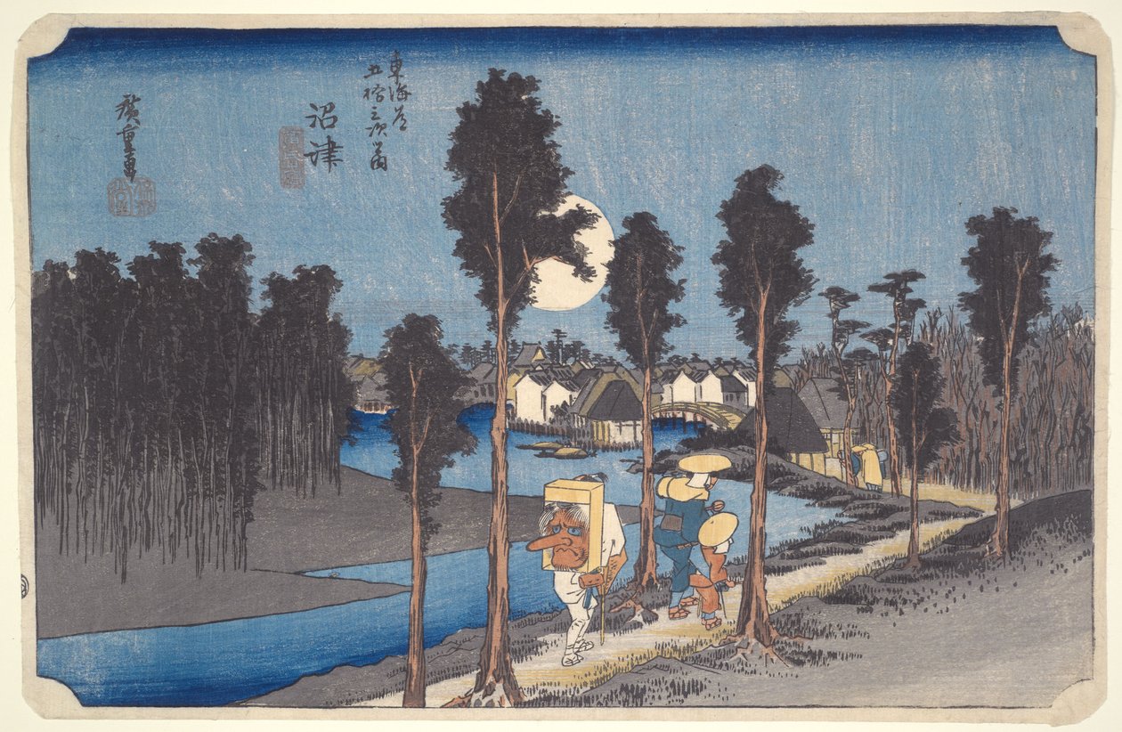 Abenddämmerung in Numazu, aus der Serie Dreiundfünfzig Stationen des Tōkaidō von Utagawa Hiroshige