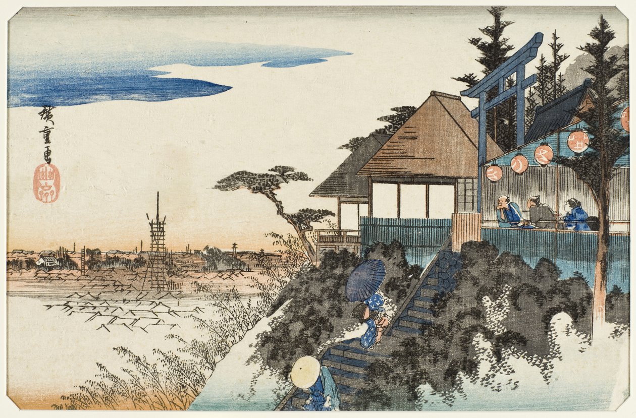 Östlicher Hang am Kanda Myōjin-Schrein von Utagawa Hiroshige