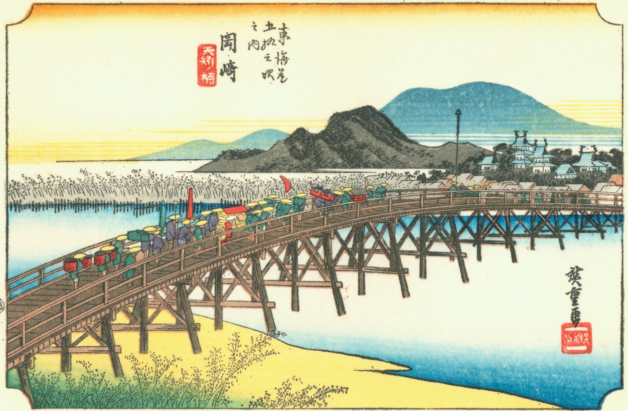 Okazaki von Utagawa Hiroshige
