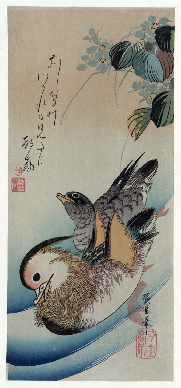 Hiroshige (1838) Zwei Mandarinenten von Utagawa Hiroshige