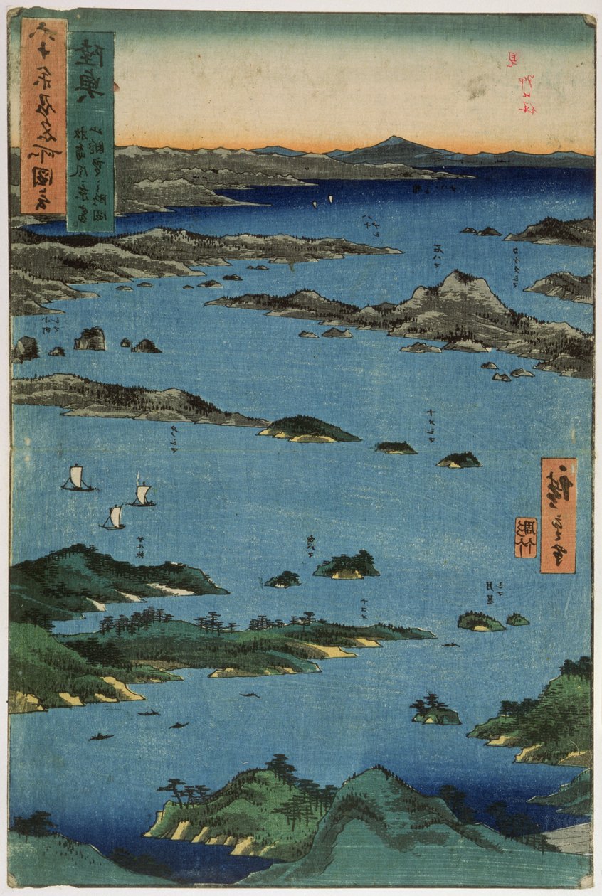 Mutsu Provinz: Landschaft bei Matsushima, aus der Serie 