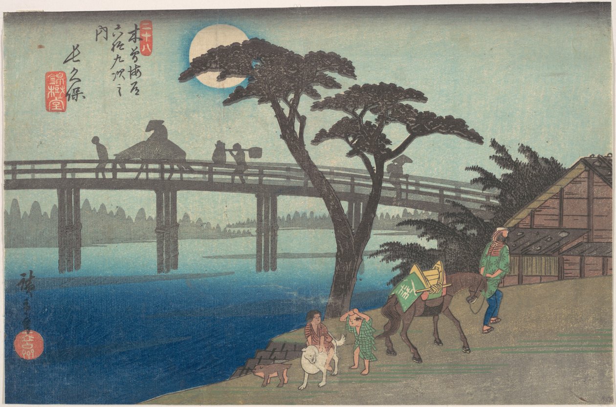 Nagakubo, Station Nr. 28 von Utagawa Hiroshige