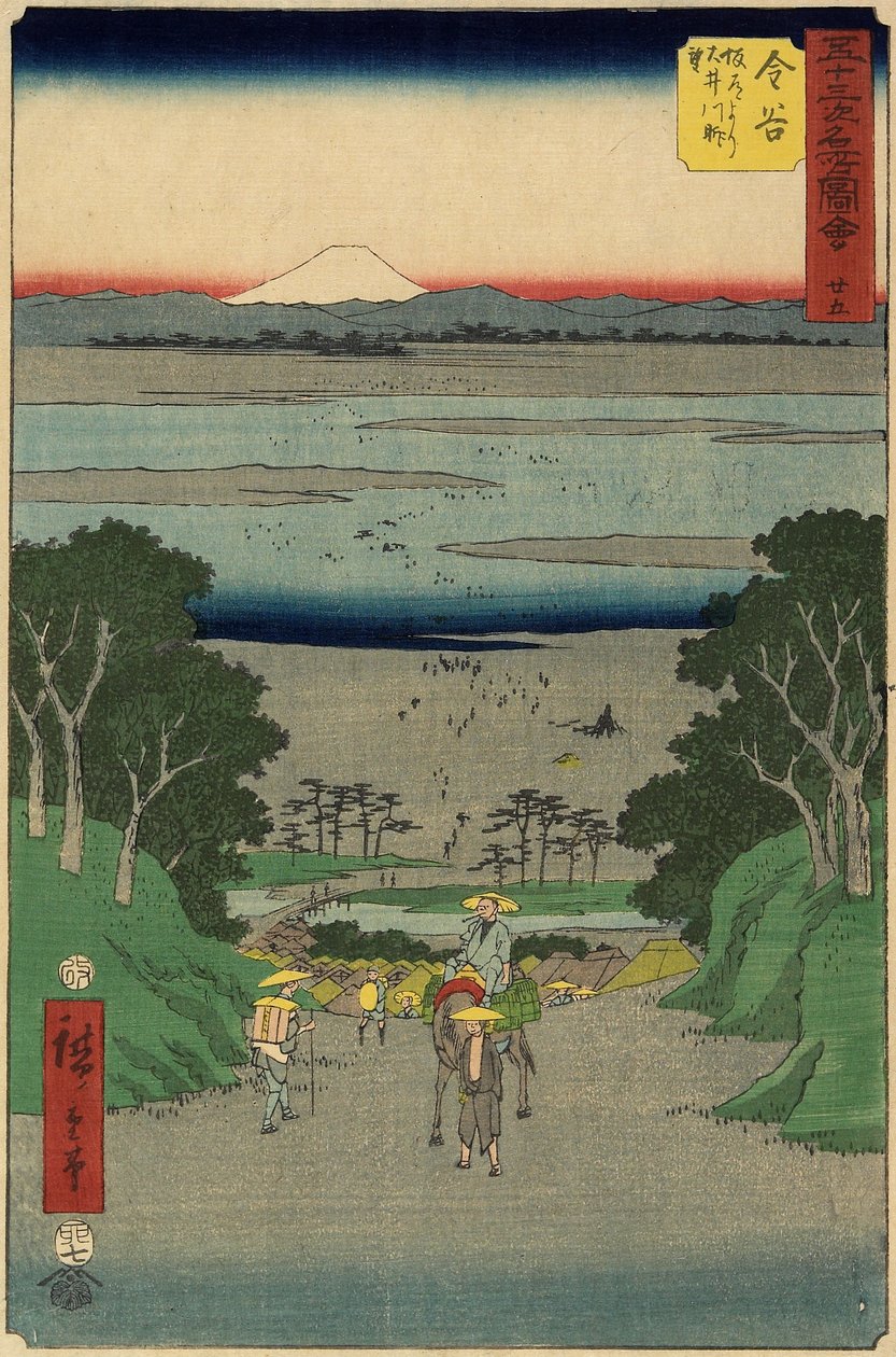 Nr. 25 O-i Fluss, Kanaya, Juli 1855 von Utagawa Hiroshige