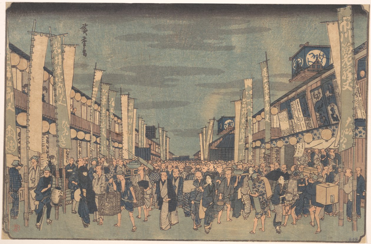 Bild der Theater in Sakai Cho von Utagawa Hiroshige