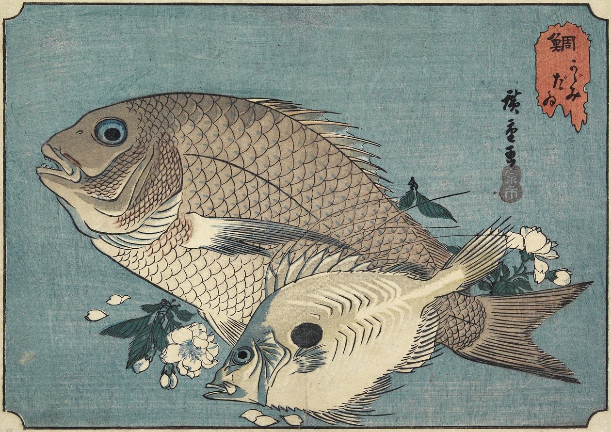 Meerbrassen, frühes 19. Jahrhundert von Utagawa Hiroshige