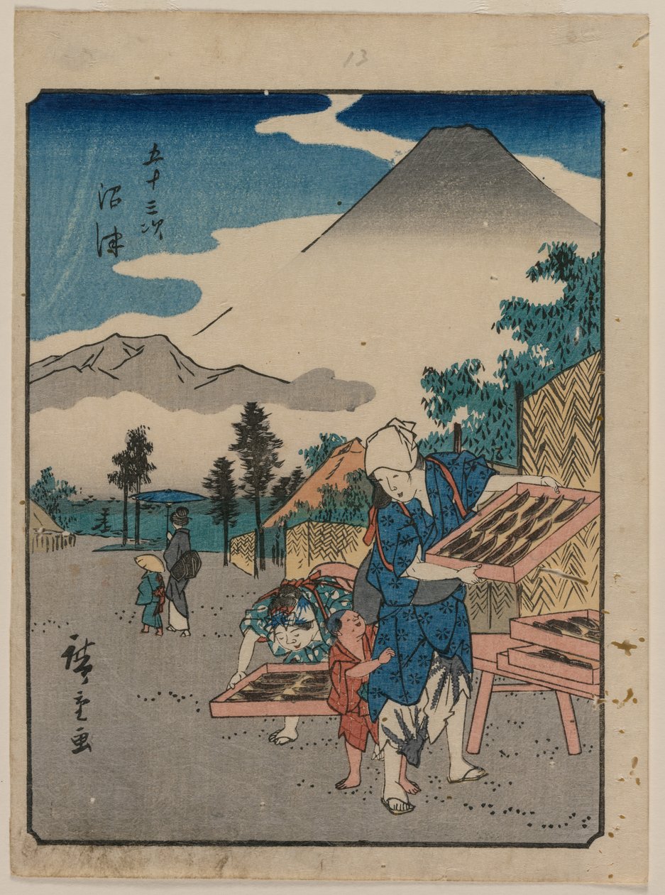 Die dreiundfünfzig Stationen des Tokaido: Numazu von Utagawa Hiroshige