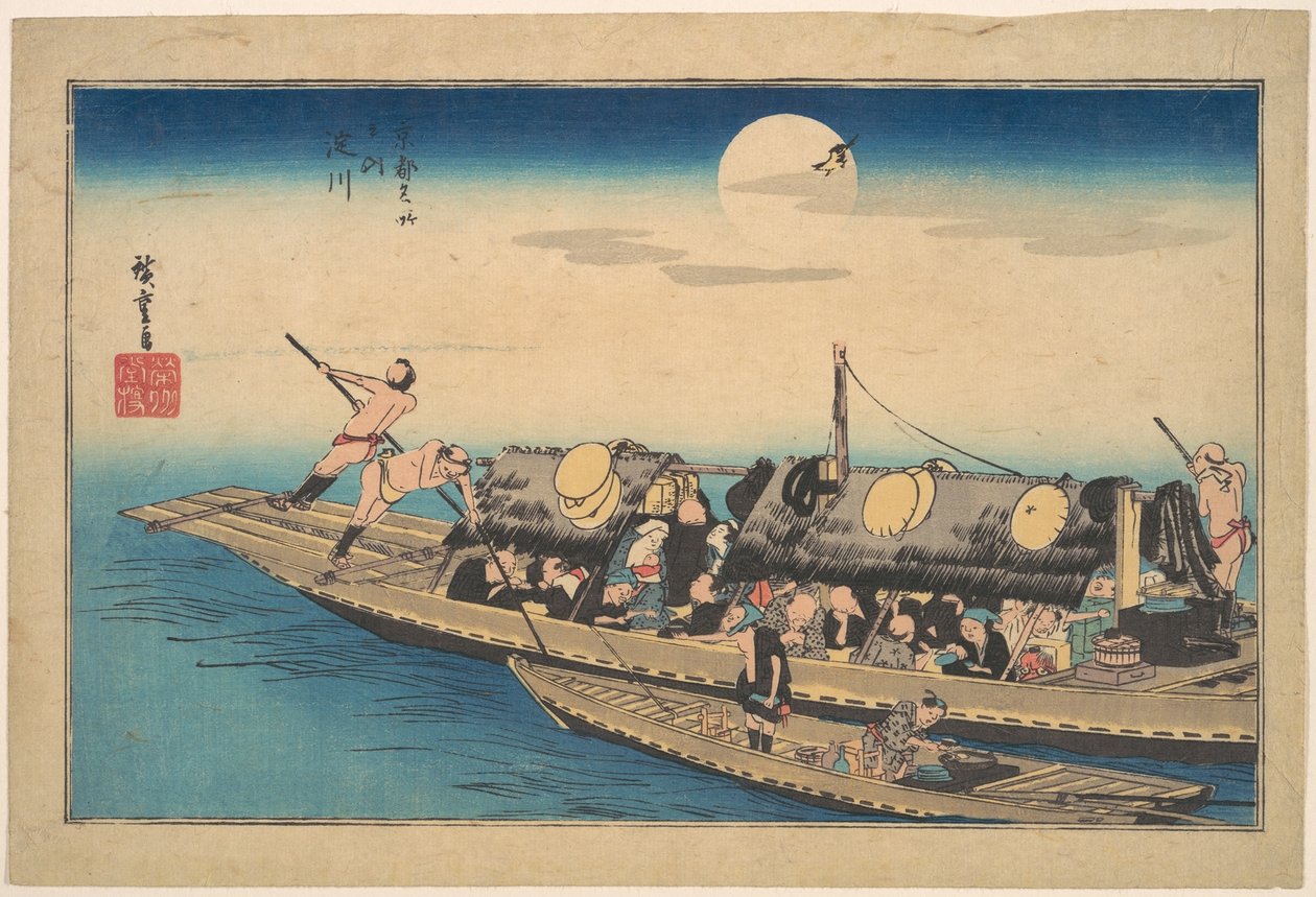 Der Yodo-Fluss, aus der Serie Berühmte Orte von Kyoto (Kyoto meisho no uchi, Yodo-gawa) von Utagawa Hiroshige
