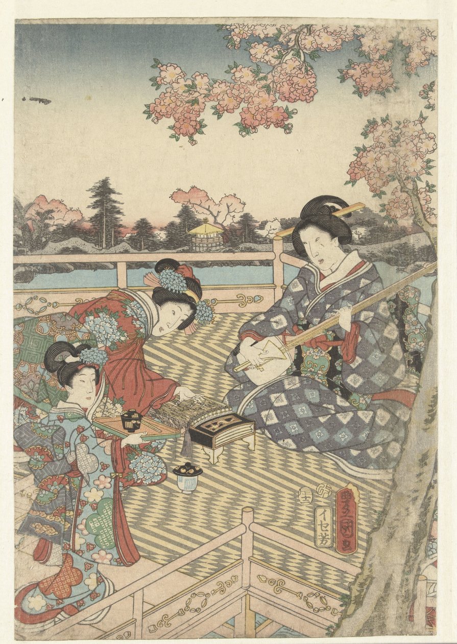 Ein Frühlingsbankett für die östlichen Genji von Utagawa Kunisada (I)