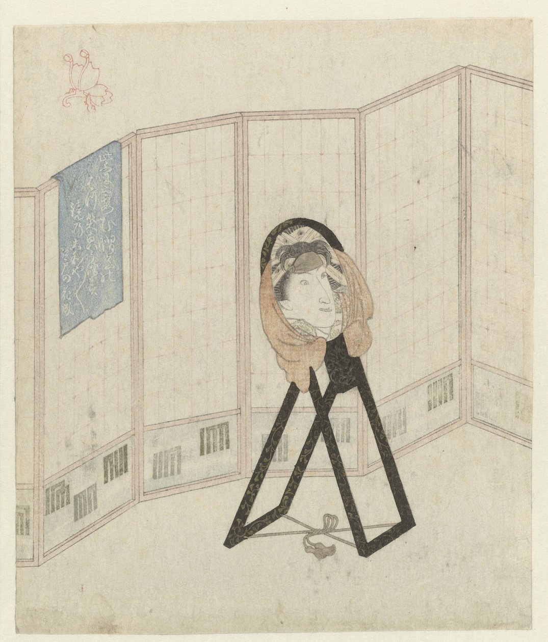 Spiegel bei einem Paravent von Utagawa Kunisada (I)