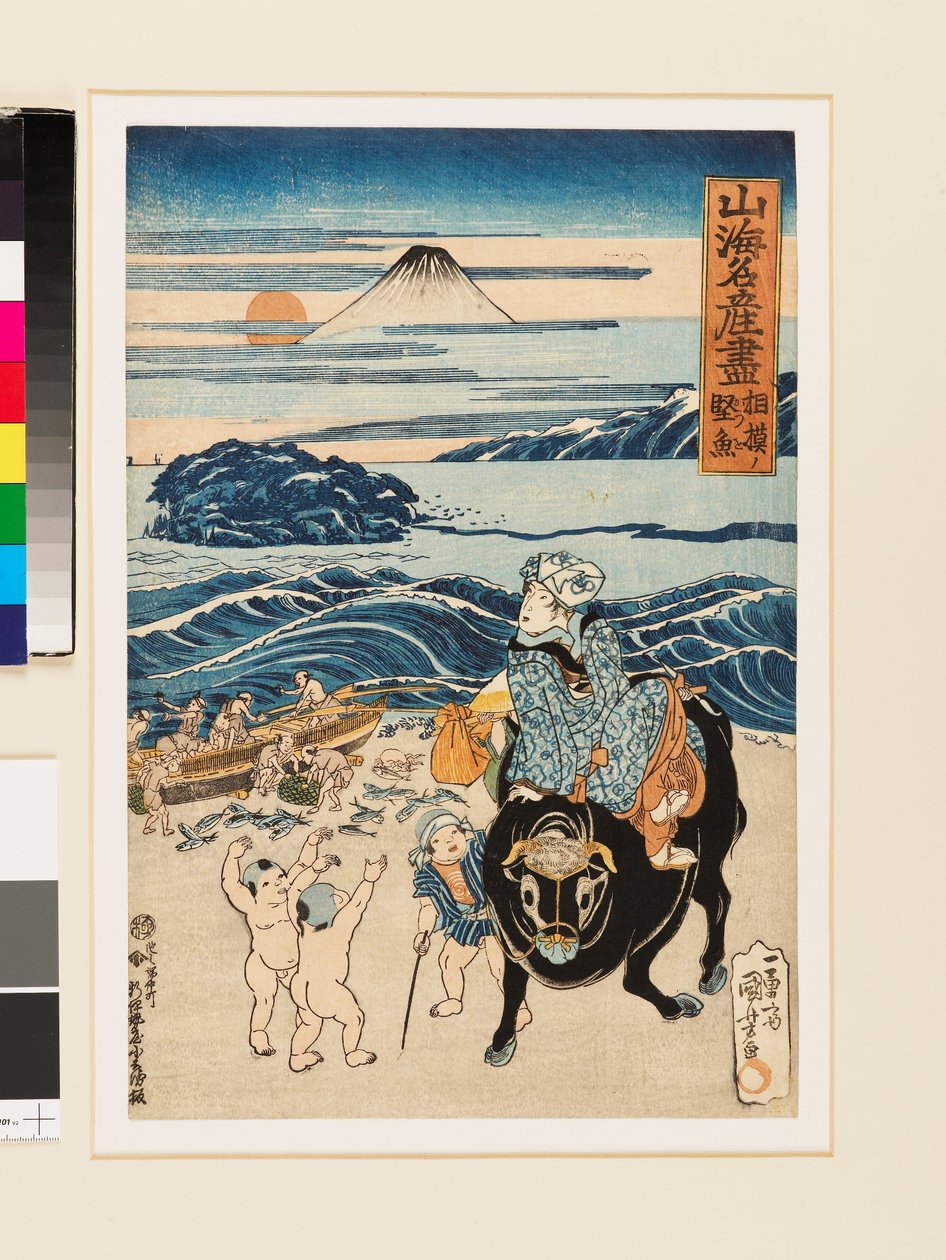 Getrockneter Fisch aus Sagami, 1823 von Utagawa Kuniyoshi