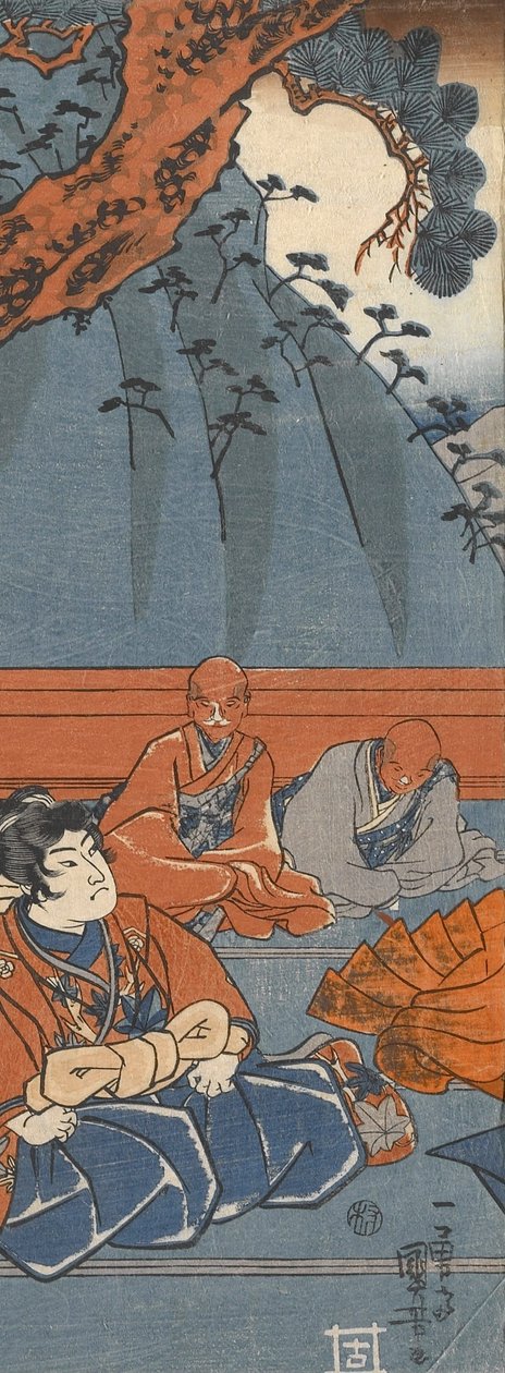 Hakoōmaru trifft Kudō Suketsune von Utagawa Kuniyoshi
