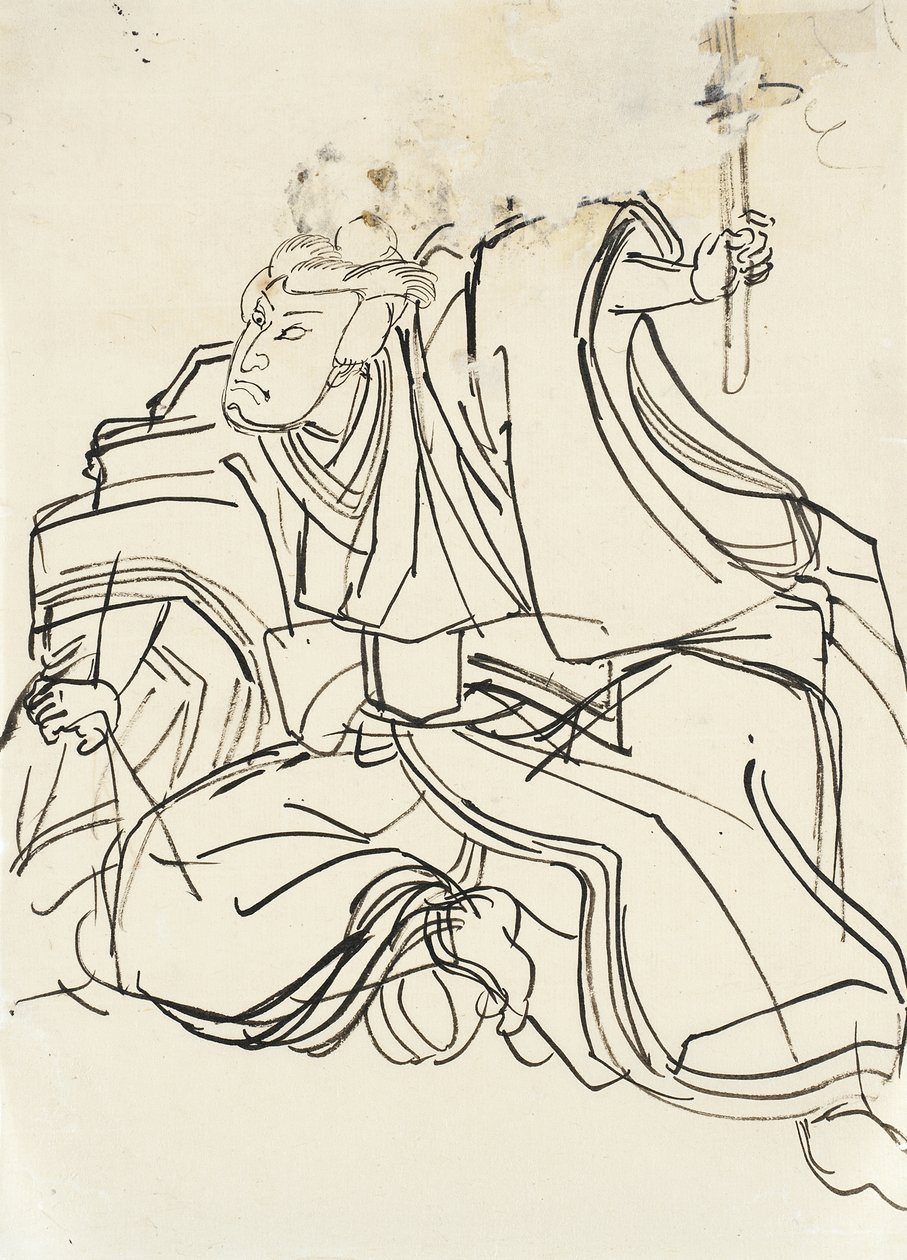 Skizze eines Militärhelden von Utagawa Kuniyoshi