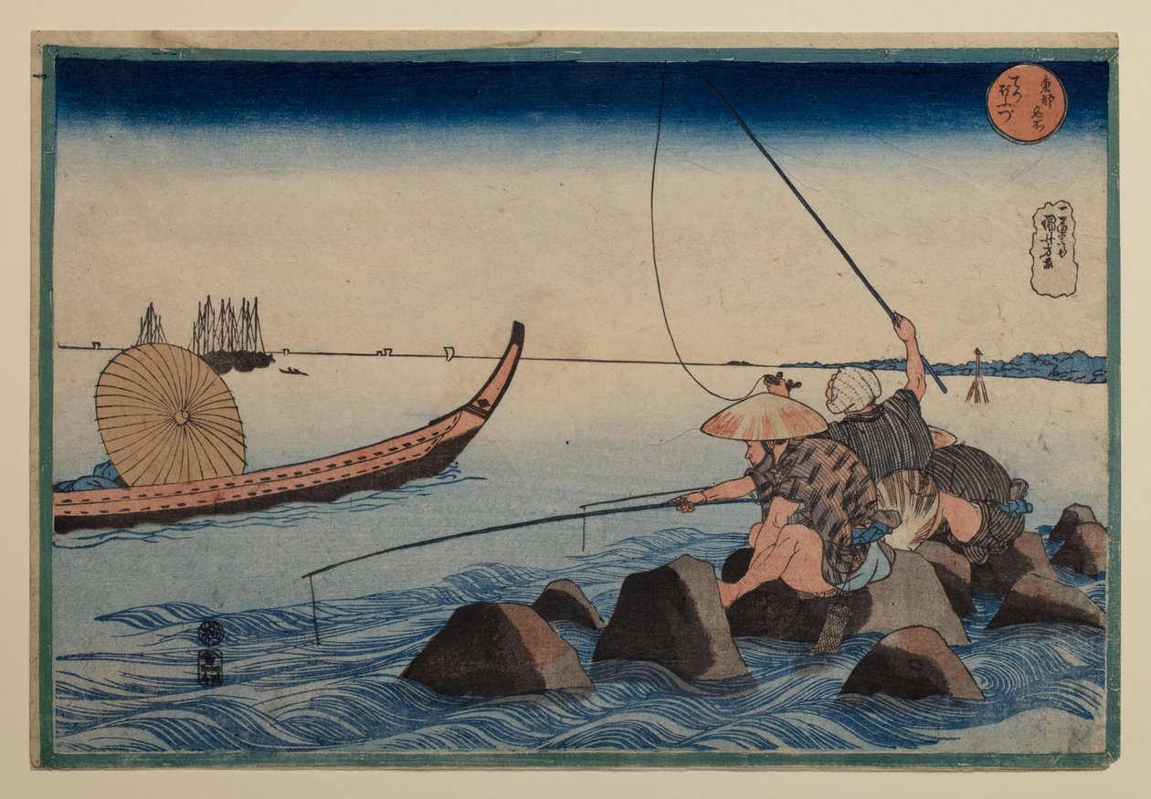 Teppōzu, aus der Serie „Berühmte Orte in der östlichen Hauptstadt“ von Utagawa Kuniyoshi