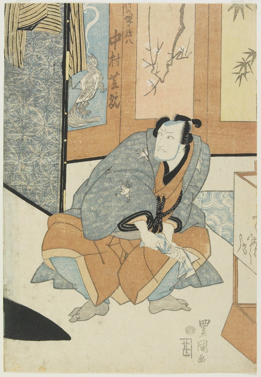 Der Schauspieler Nakamura Shikan als Magohachi von Takenozuka von Utagawa Toyokuni