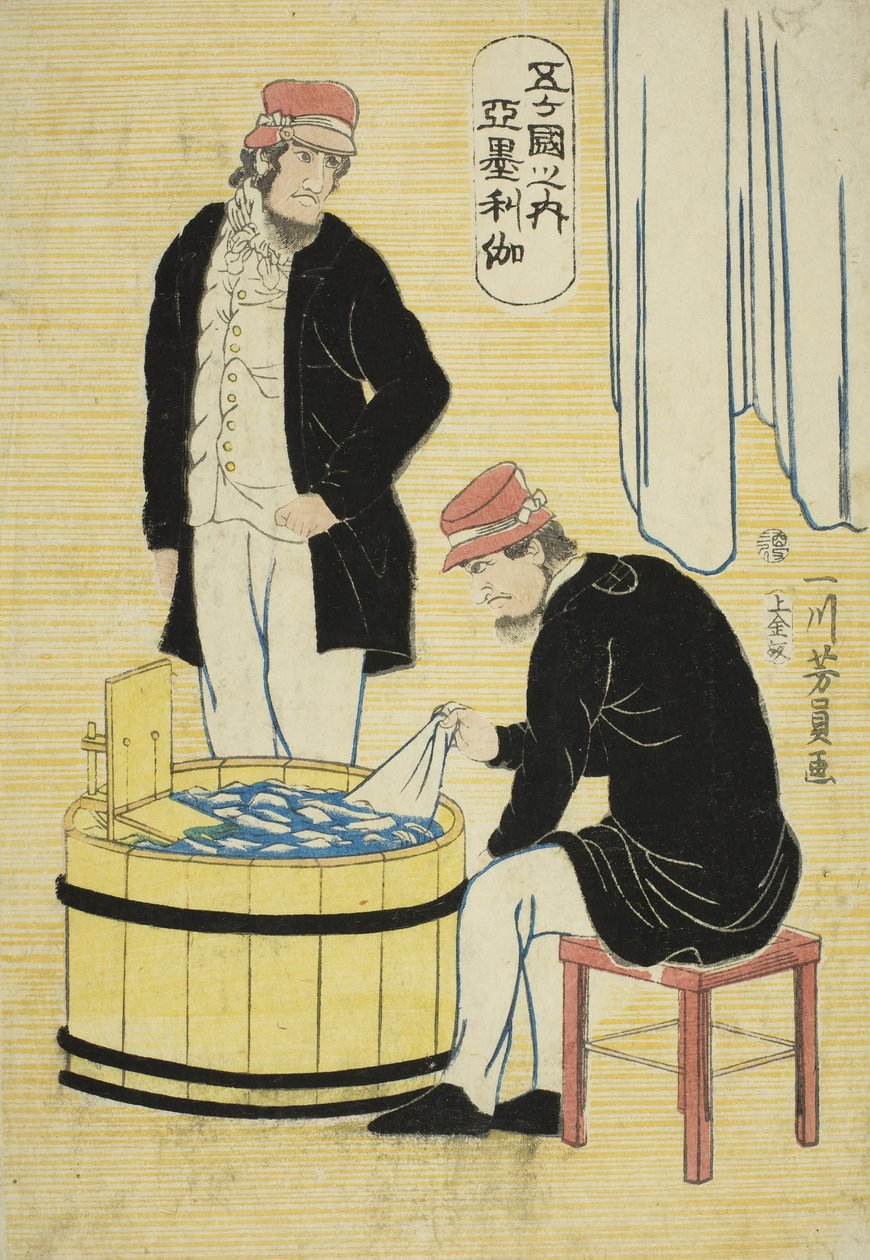 Unter den fünf Nationen: Amerikaner von Utagawa Yoshikazu