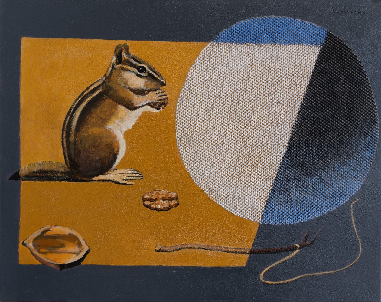 Streifenhörnchen entkommt der Falle, 2021 von Vadym Vaskovsky