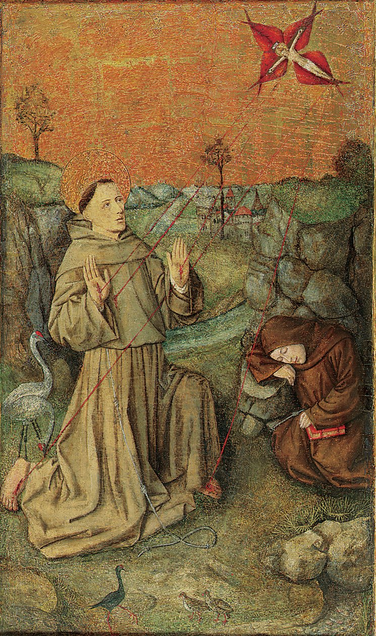 Der heilige Franziskus empfängt die Stigmata, spätes 15. Jahrhundert von Valencian School